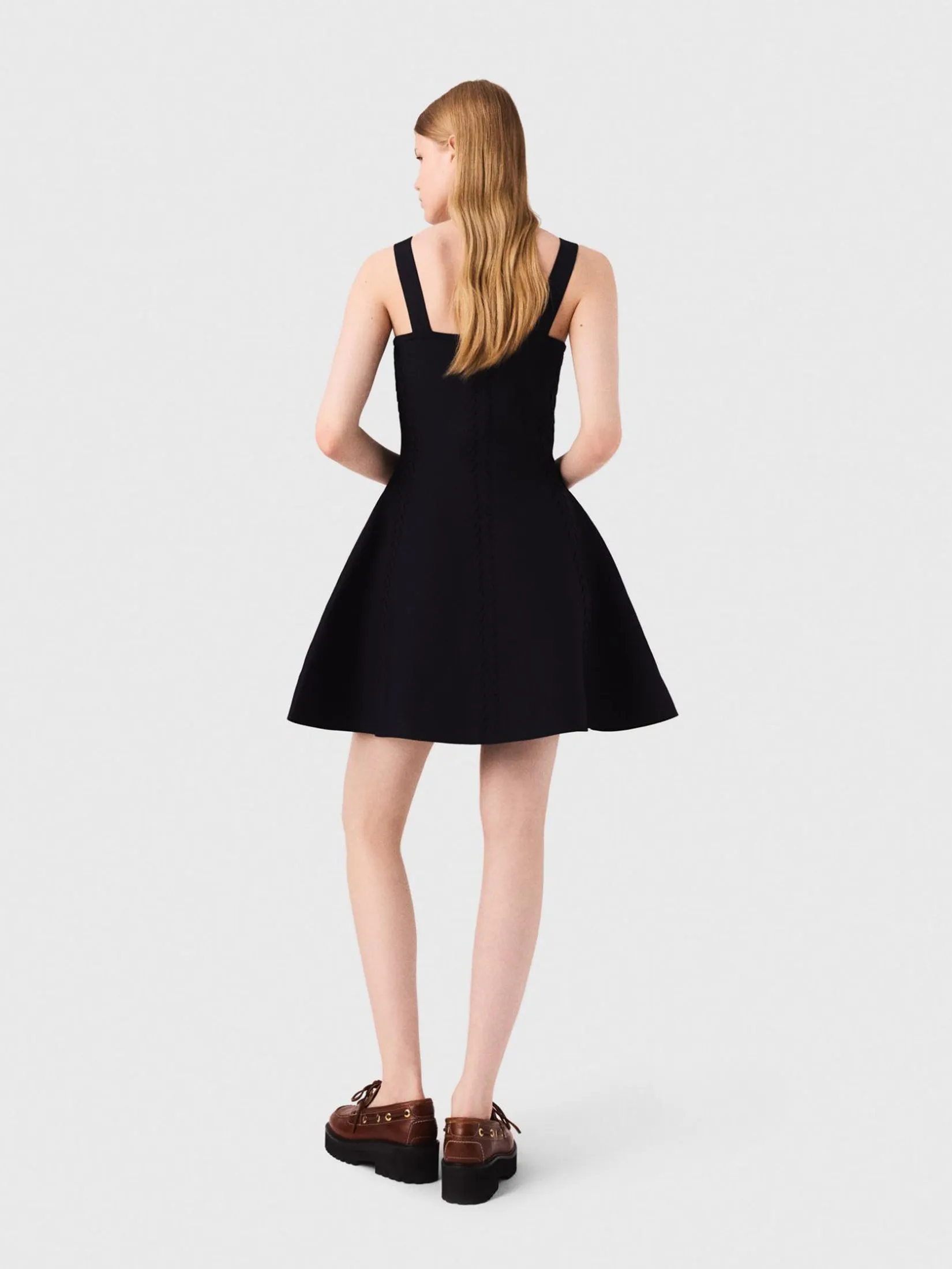 MAJE Women Dress Short Knitted Babydoll