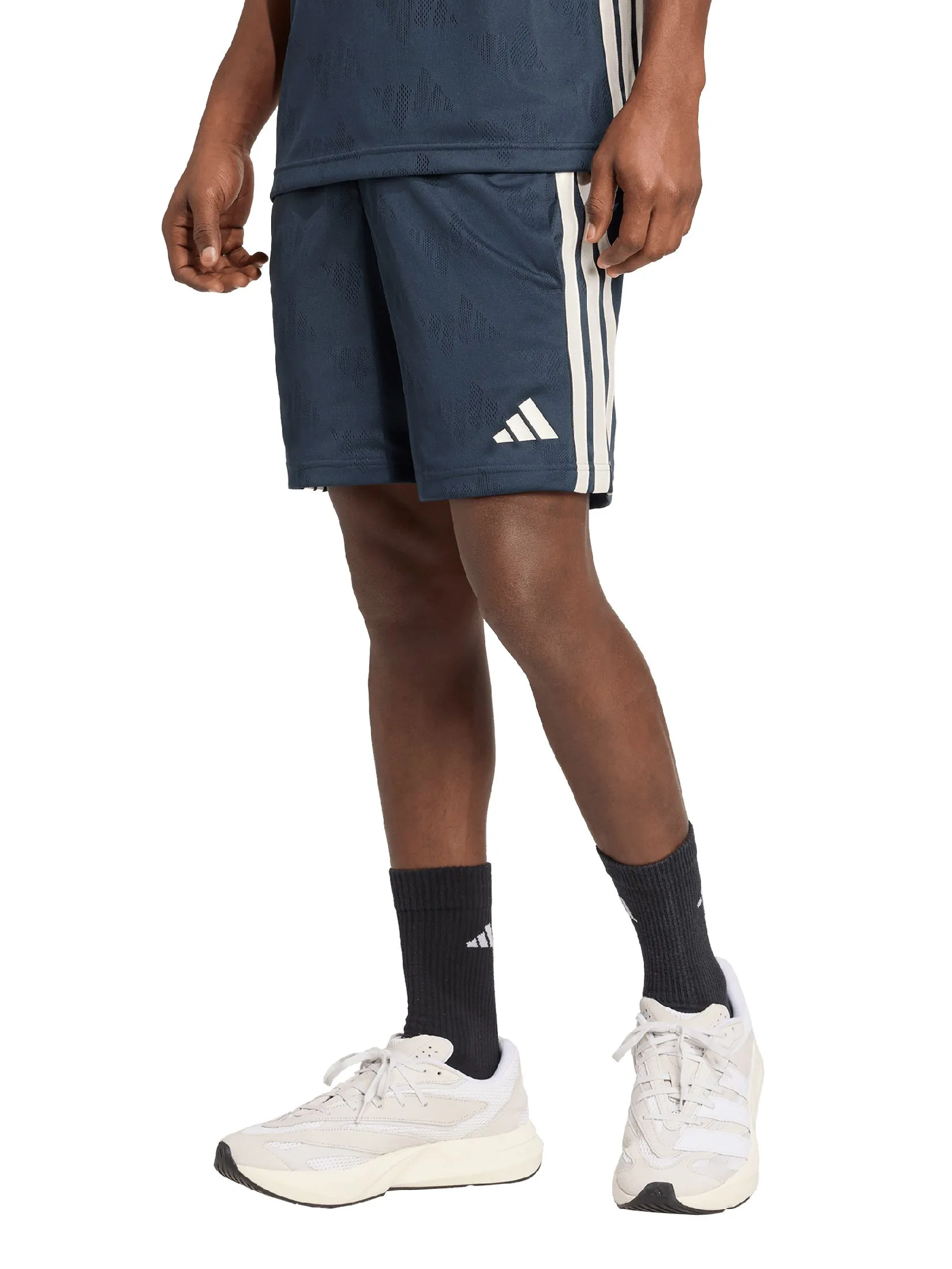 ADIDAS Men Short Stadium Jacquard JX5585 Blue / Aurora Ink / Off White