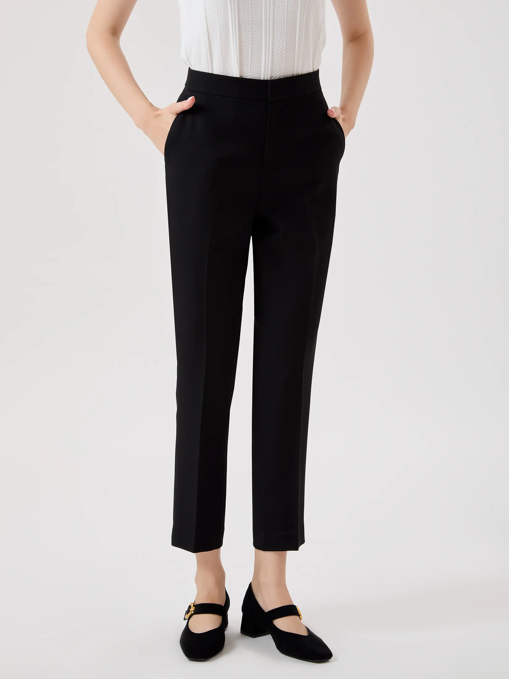 ESPADA Slim Trousers Woman Black