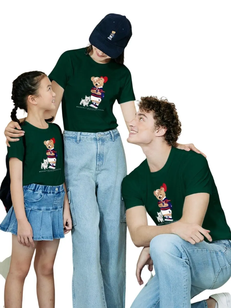 BEVERLY HILLS POLO CLUB Green Men T-Shirt Family SET Model BNSG090