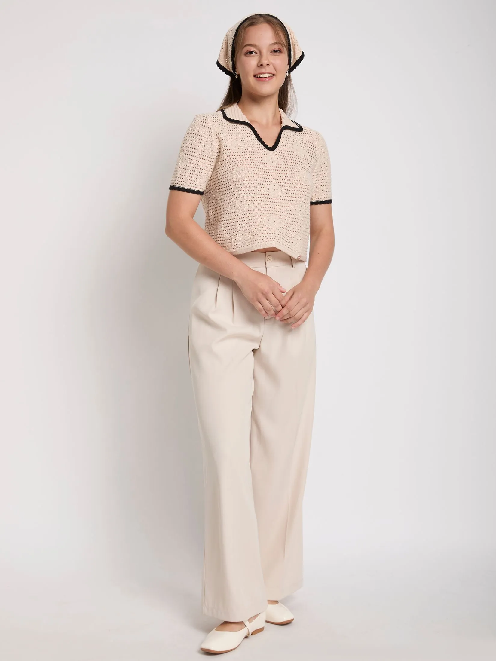 LOLITA Women Top Short Sleeve Knit Polo