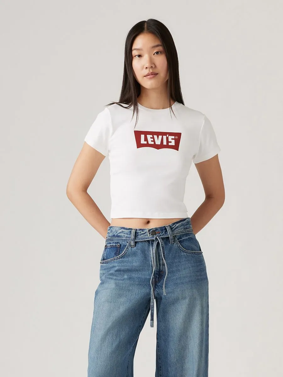 LEVI'S Women's Graphic Essential Sporty Tee Ess Vintage Batwing W/co Bright White