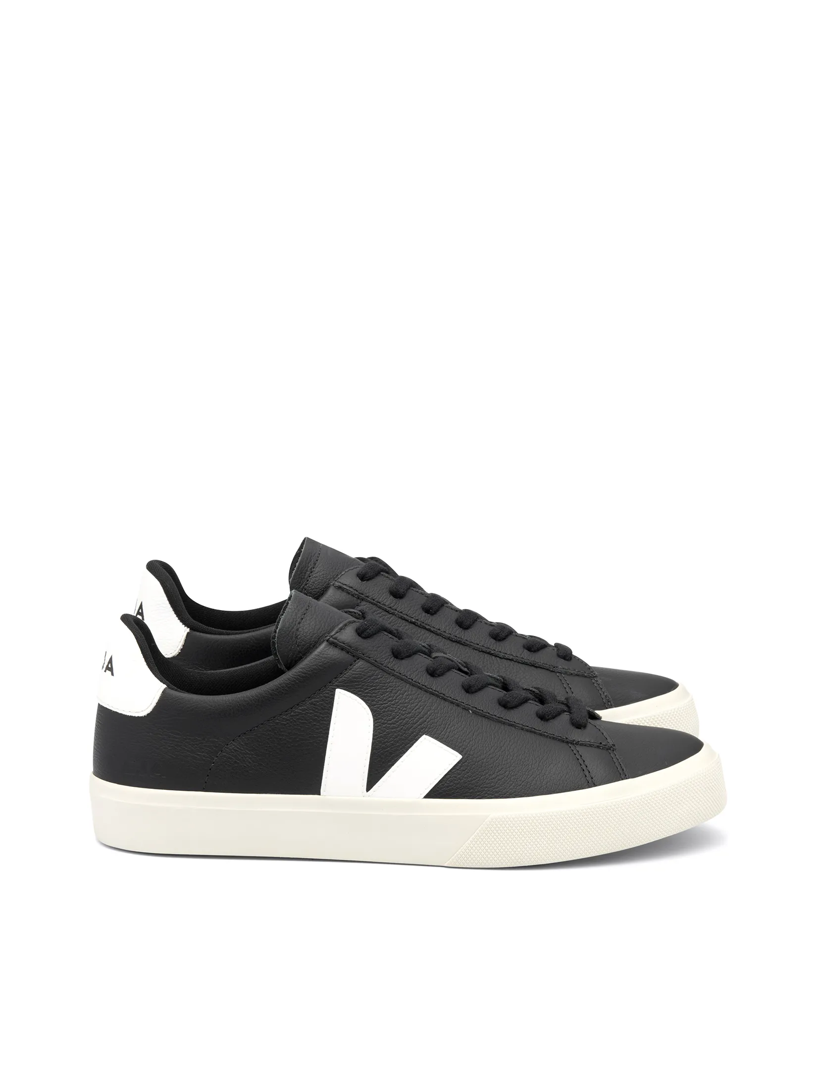 VEJA Men Sneakers Campo Chromefree Leather Black White