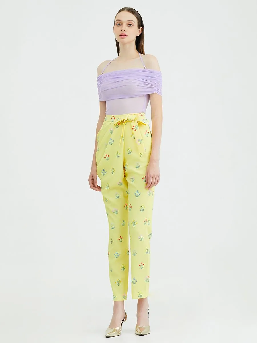 KLOSET (SS24)Off-Shoulder Strap Top Purple