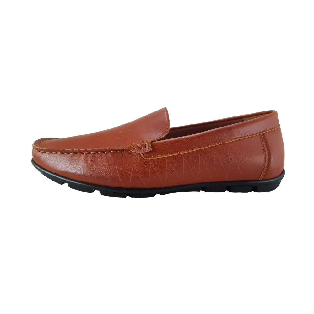 FREEWOOD SHOES Men Leather Loafer-Tan
