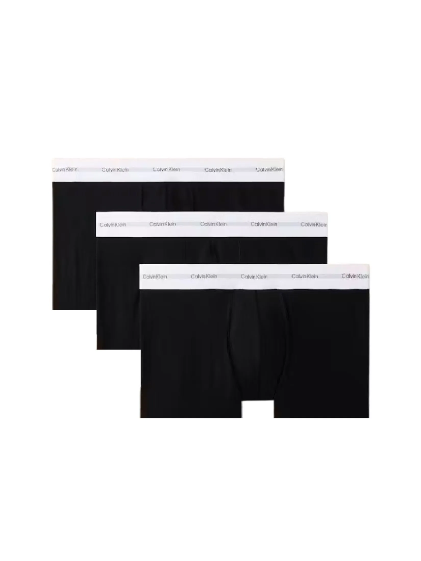 CALVIN KLEIN Men's Cotton Modal Stretch 3-Pack Trunk Black