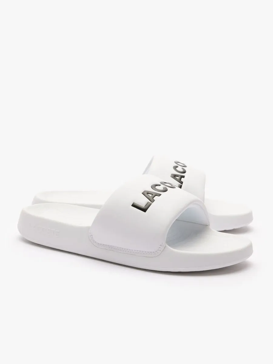 LACOSTE White Men’s Serve Slide 1.0 Fabric