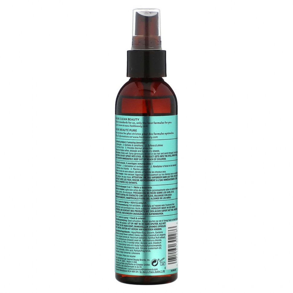 Hask Beauty, Кокосовое масло Monoi, спрей 5-в-1, 175 мл (6 жидк. Унций)