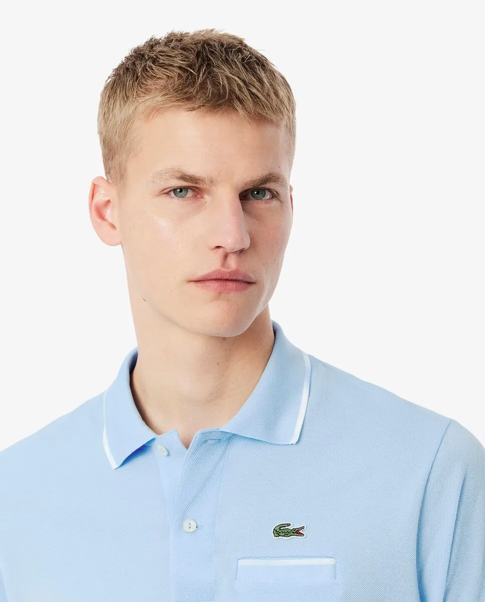 LACOSTE Classic Fit Pocket Accent L.12.12 Polo Shirt Blue