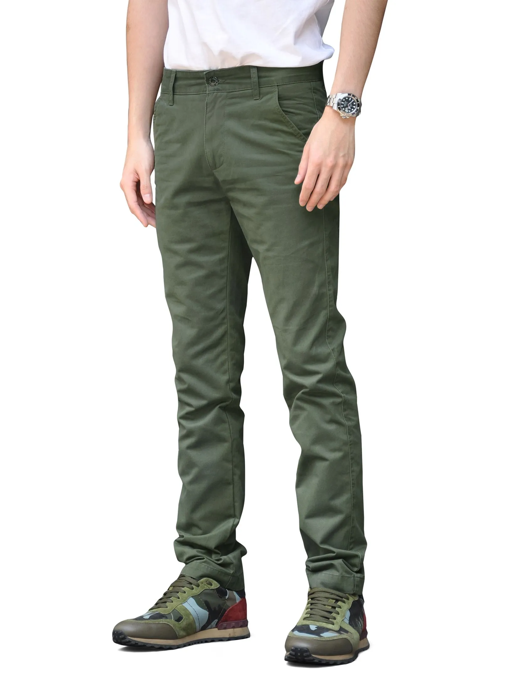 SIMPLE&RAW Timber Chino Pants Sk814 Green