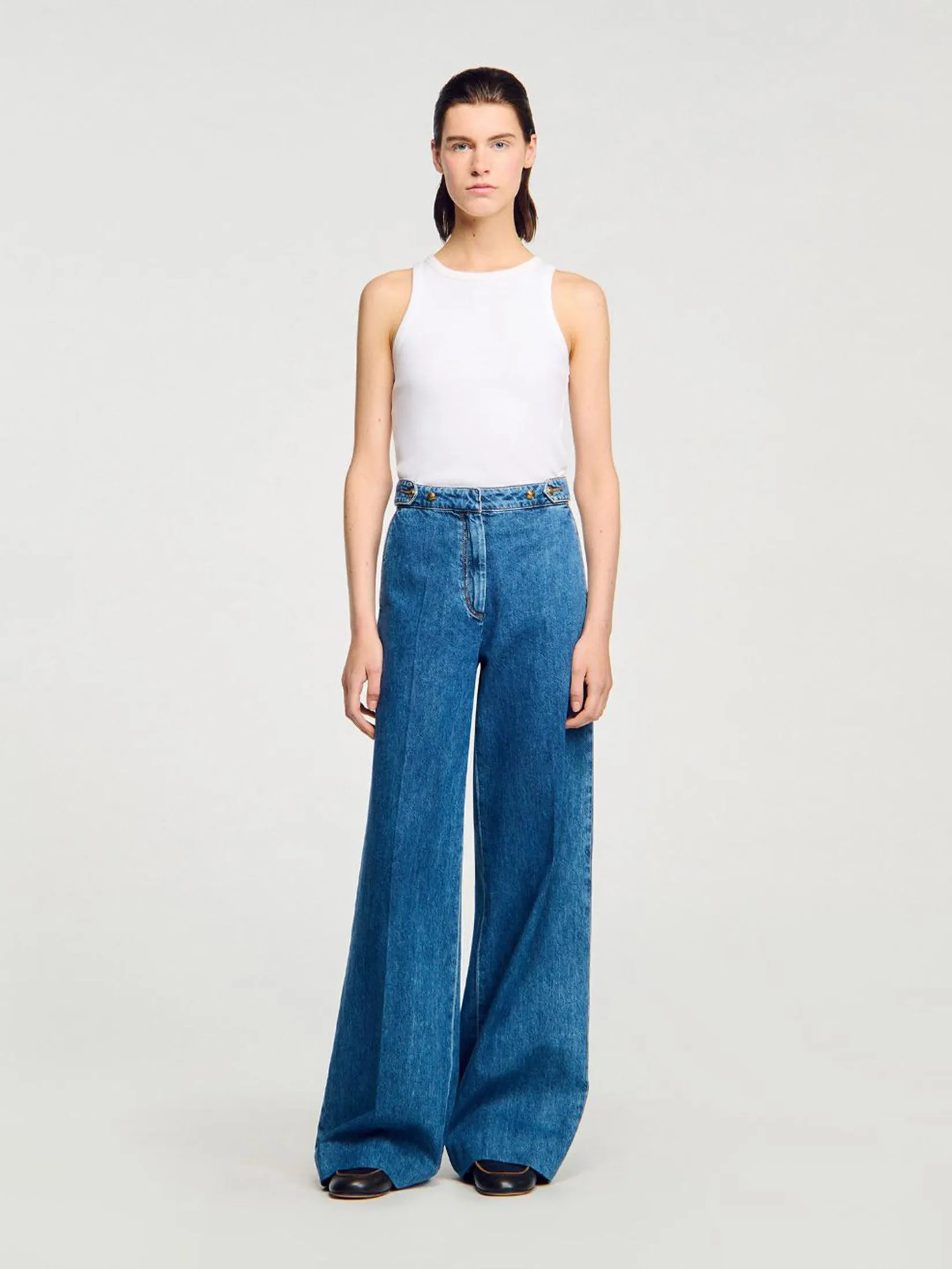 SANDRO Wide-Leg Jeans