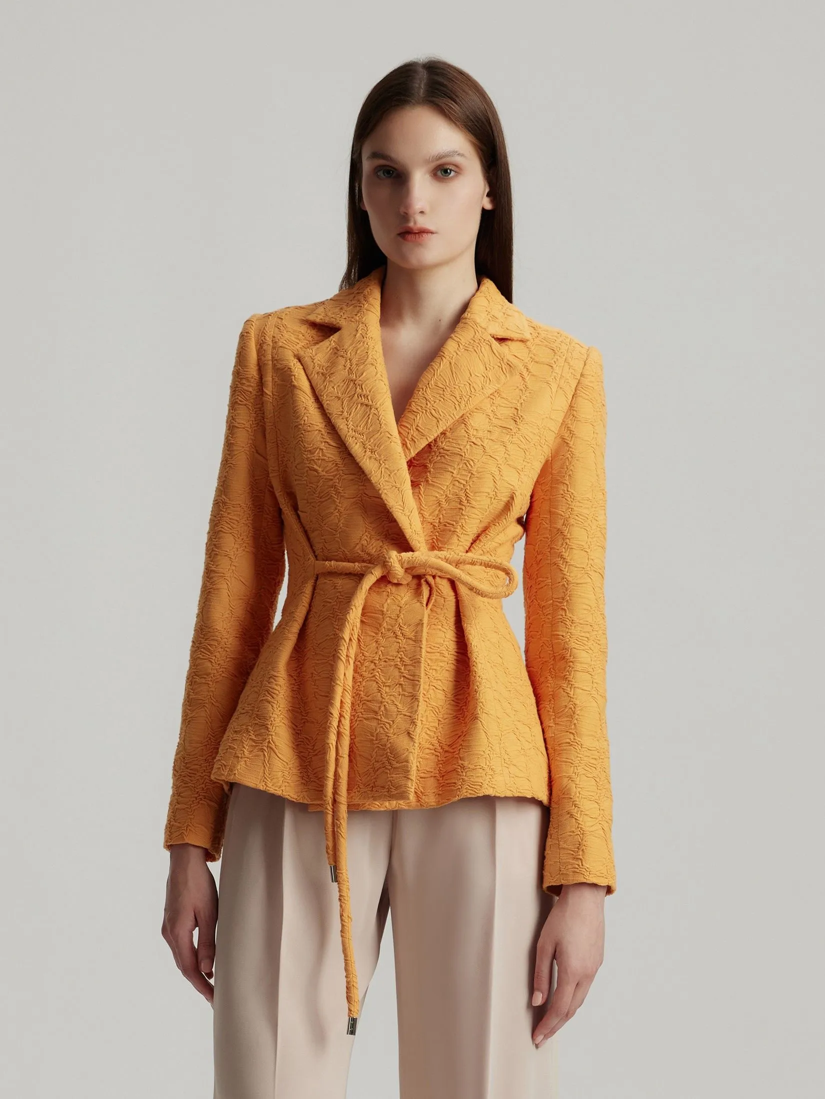 ASAVA (AW24) Alaia Tailored Women Blazer Orange