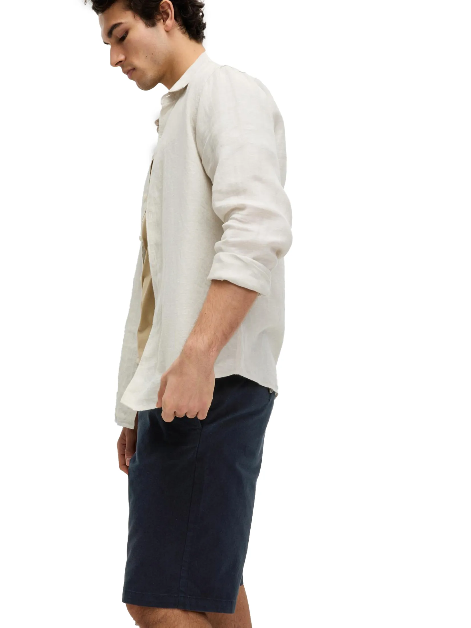 MARKS & SPENCER Men Chino Shorts Loose Fit Stretch