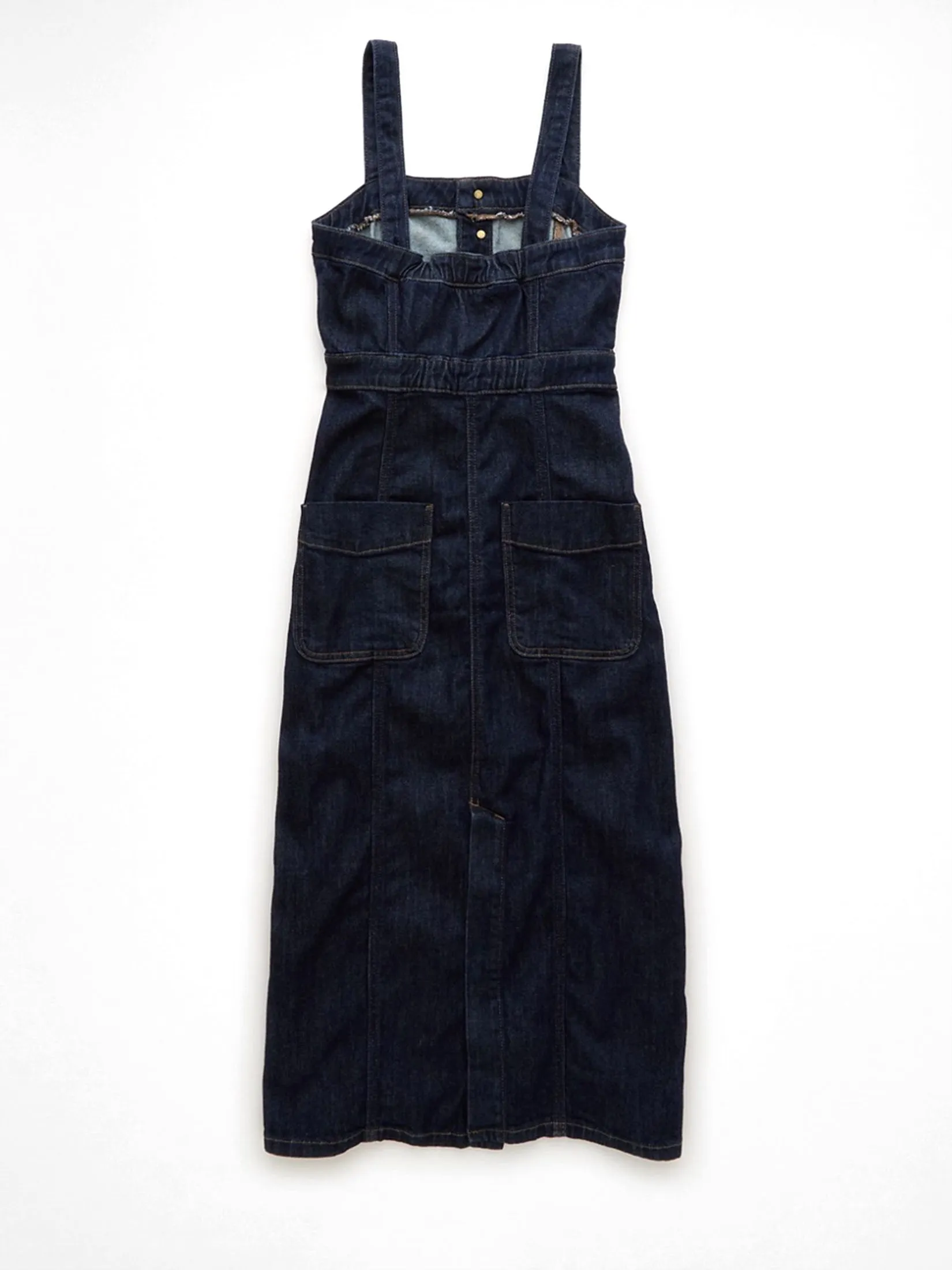 AMERICAN EAGLE WOMEN 8254 DENIM MIDI DRESS 451 DARK BLUE