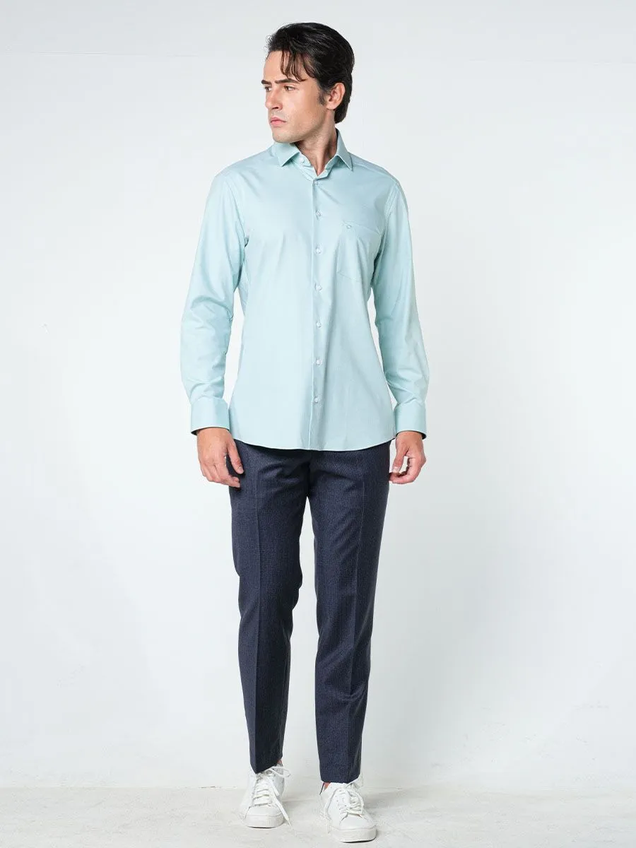 OLYMP CLIMATE CONTROL - MEN SHIRT LONG SLEEVES MODERN FIT  CRYTAL GREEN