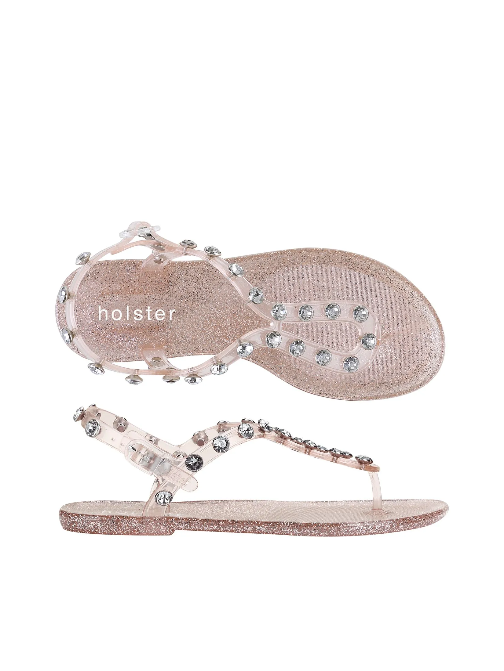 HOLSTER Women Sandals Supermodel Glitter Rose