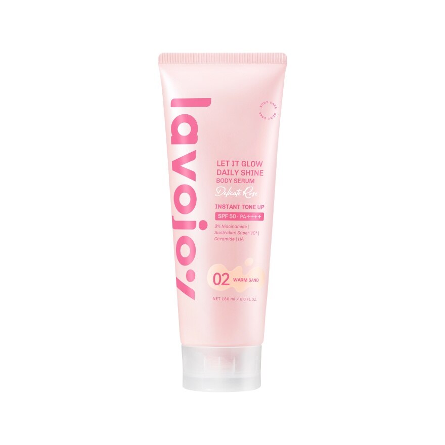 Lavojoy Body Serun Tone Up Delicate Rose 02 Warm Sand SPF50 PA++++ 180 Ml. - Pink