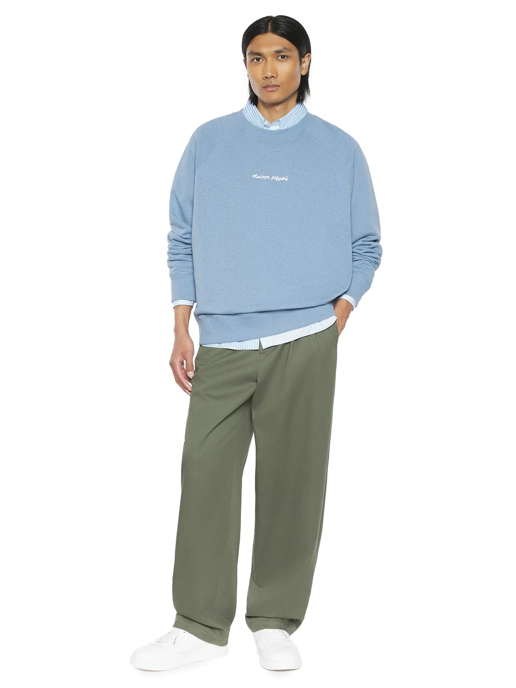 MAISON KITSUNÉ Men Sweatshirt Maison Kitsune Line Handwriting Oversize