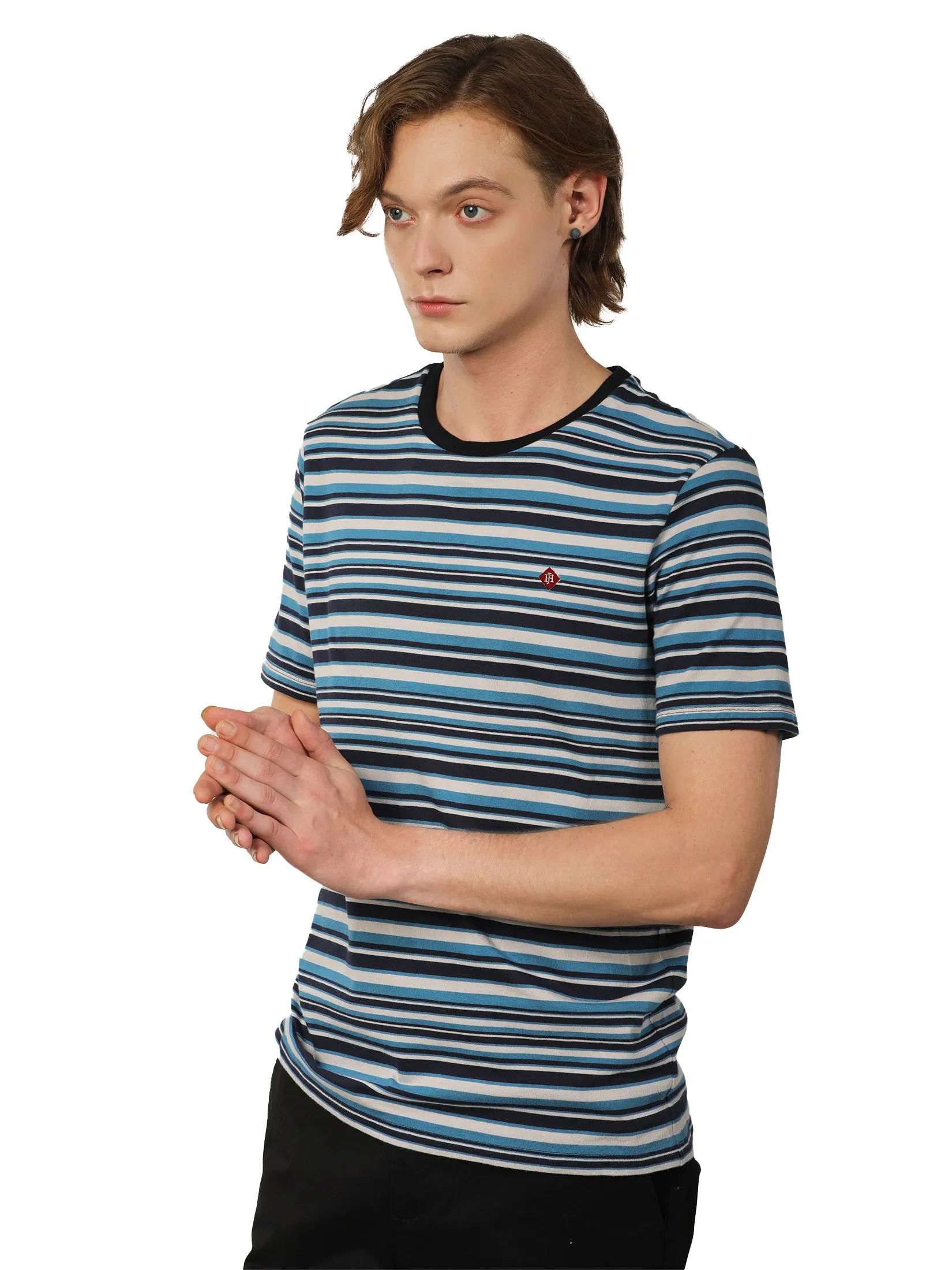 JOHN HENRY Men's T-Shirts (Slim Fit) MERRIMENT Navy