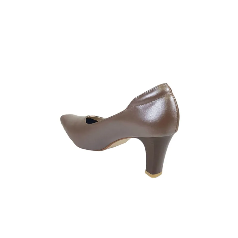 THAMES Women 2.5 Inch High Heel Shoes Brown