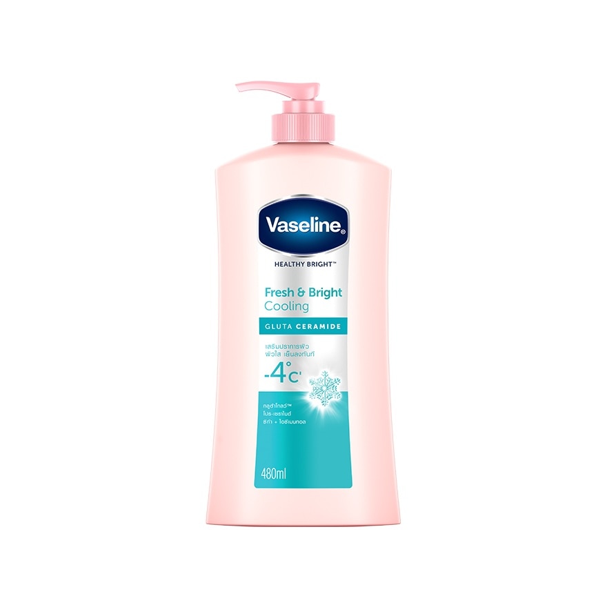 Vaseline Healthy Bright Fresh  Bright Cooling Gluta Ceramide 480 Ml.