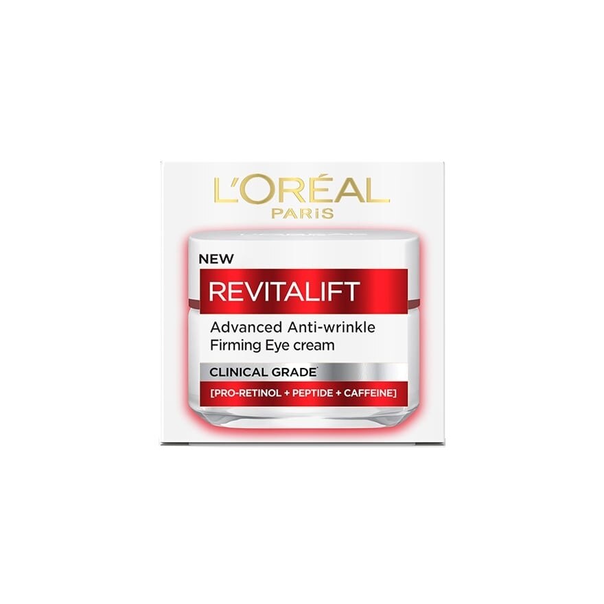 L'Oreal Paris Revitalift Advanced Anti-Wrinkle Firming Eye Cream 15 Ml. - Red