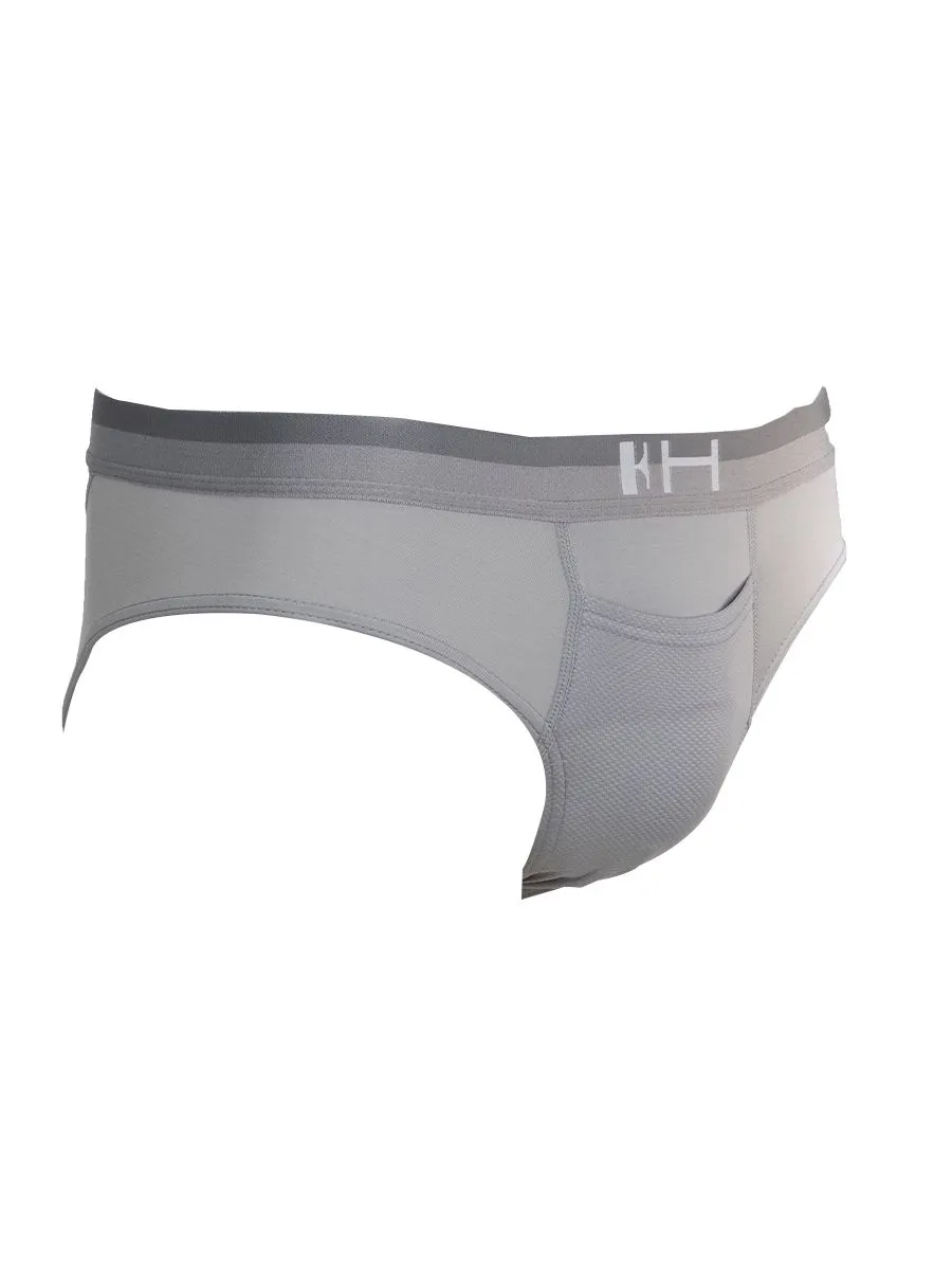 ELLE HOMME UNDERWEAR MEN BRIEFS NEW COLLAGEN INNOVATION KUB8001GY  GREY