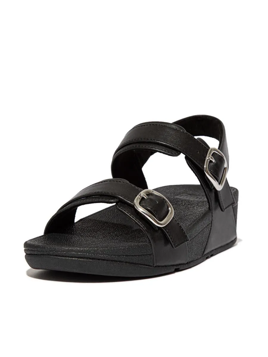 FitFlop™ WOMEN'S LULU ADJUSTABLE LEATHER B/S ES6-090 BLACK