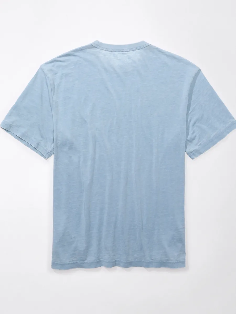AMERICAN EAGLE MEN G SS KAUAI SET IN TEE- CSD BURNOUT + SERIOUSLY SOFT 400 BLUE
