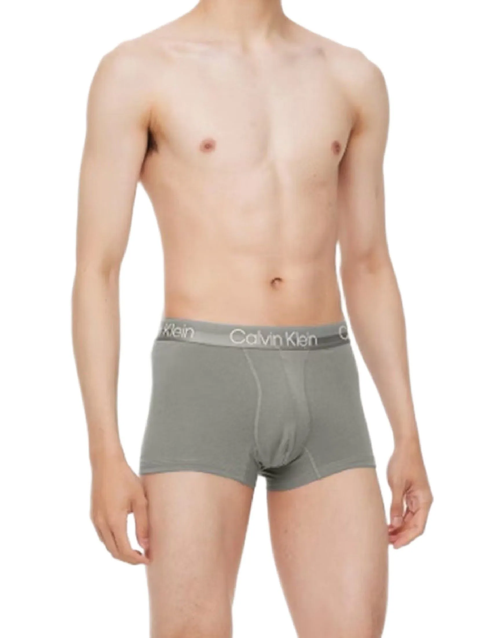CALVIN KLEIN Men's Structured Cotton Trunk 3Pk Multicolor