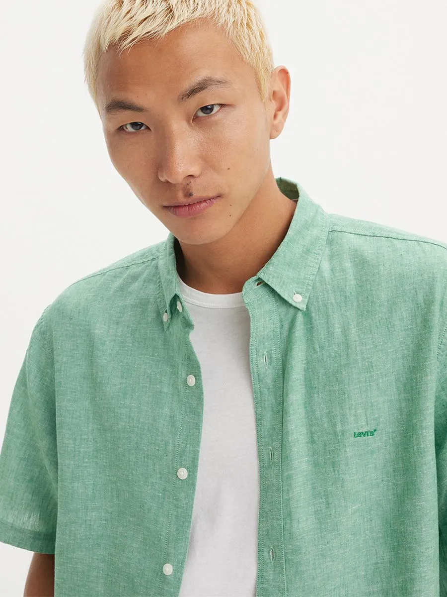 LEVI'S Men's Short-Sleeve Authentic Button-Down Leprechaun