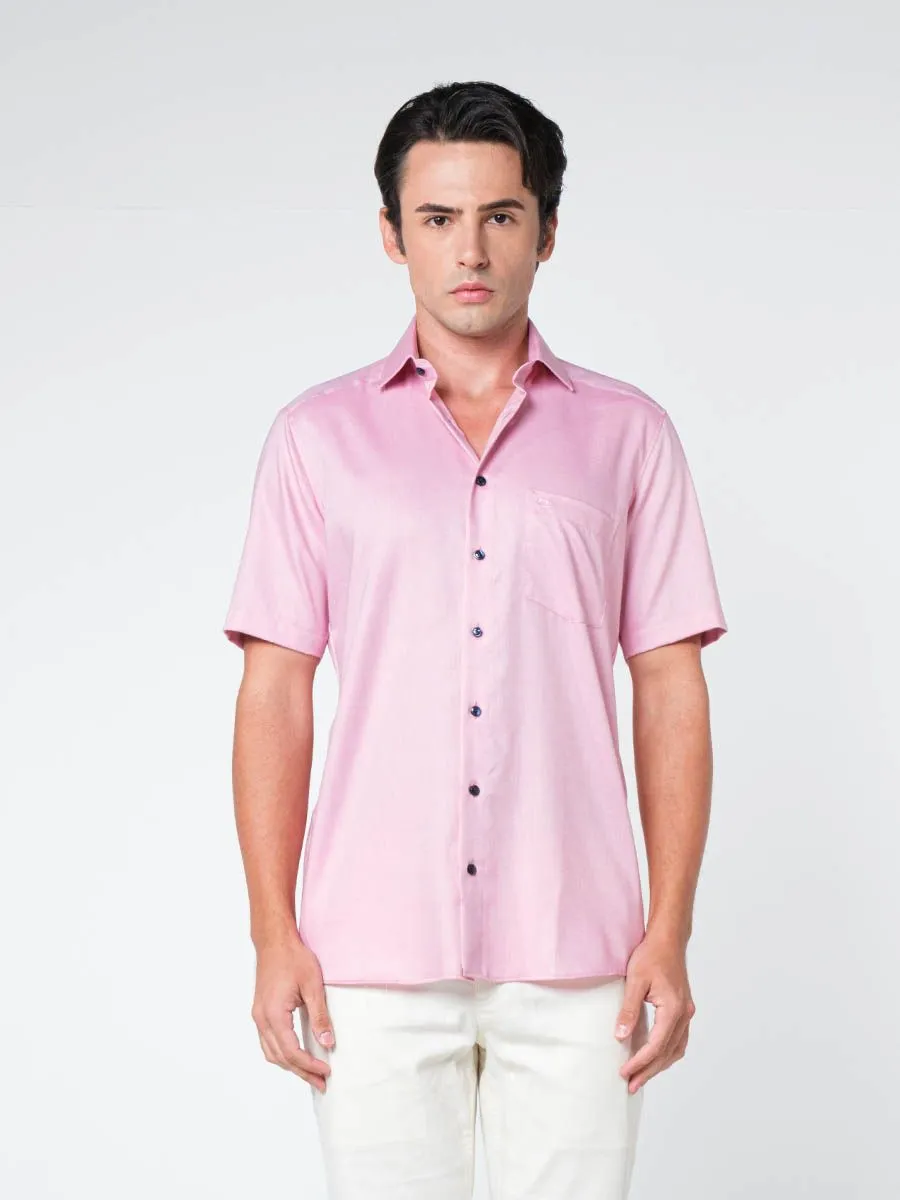 OLYMP MEN SHIRT SHORT SLEEVES CASUAL SHIRT MODERN FIT ROSE PATTERN PRINT