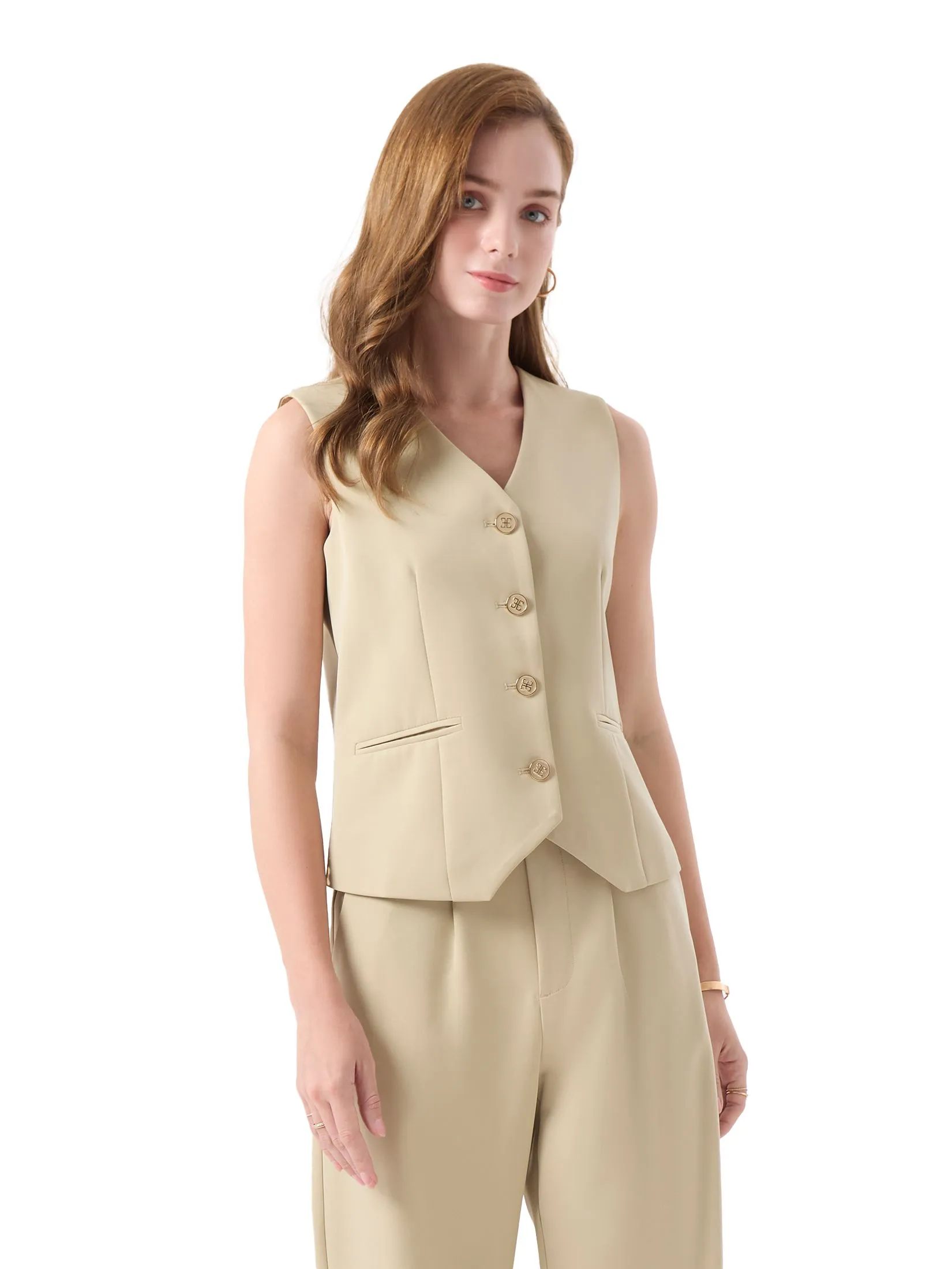 ESPADA Suit Vest Women Light green