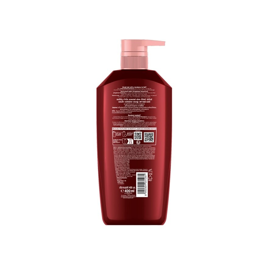 L'Oreal Paris Elseve Shampoo Fall Resist 3X Anti Hair Fall Scalp Hair 400 Ml.