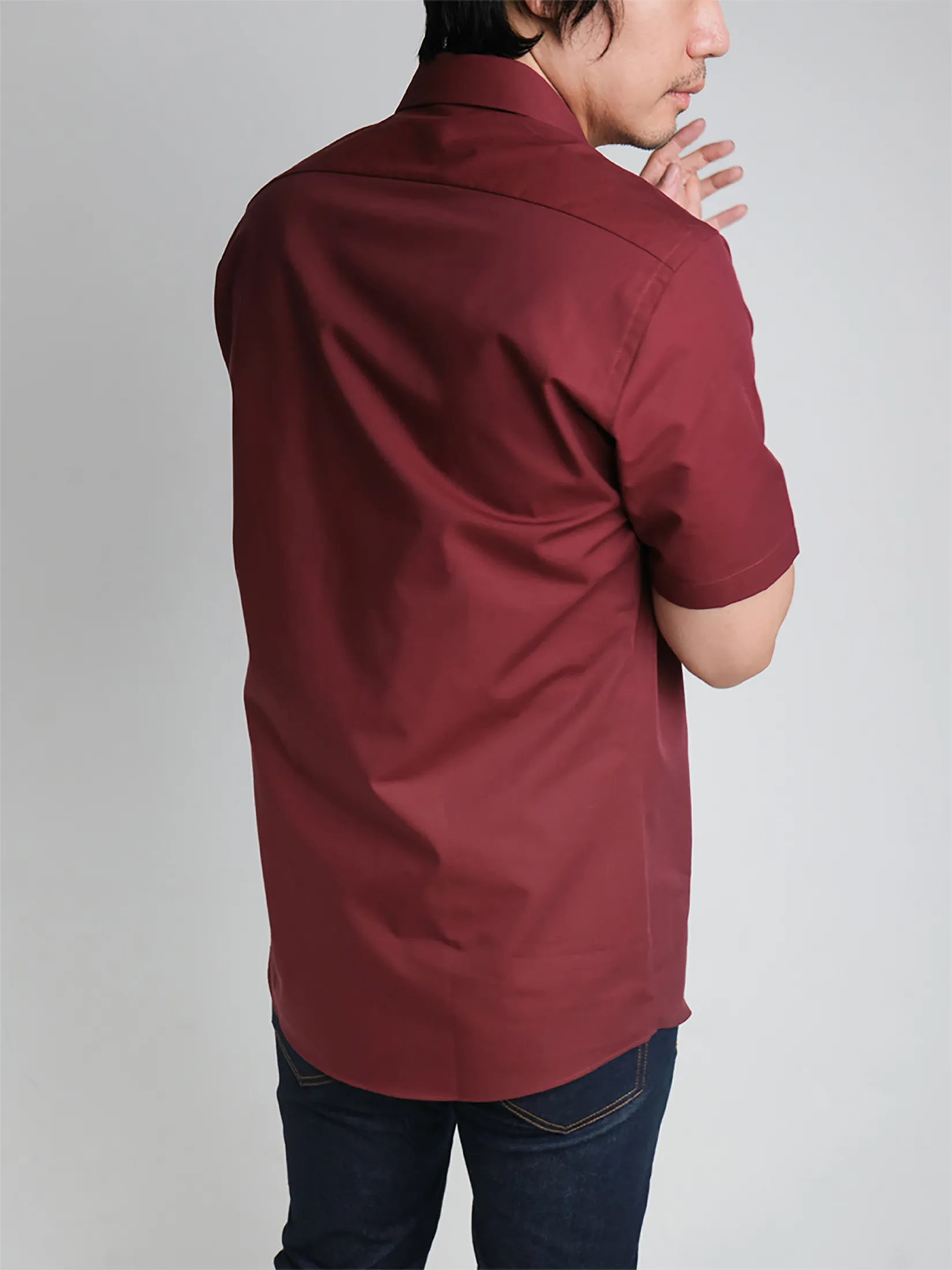 OLYMP MEN SHIRT SHORT SLEEVES CASUAL SHIRT MODERN FIT RED