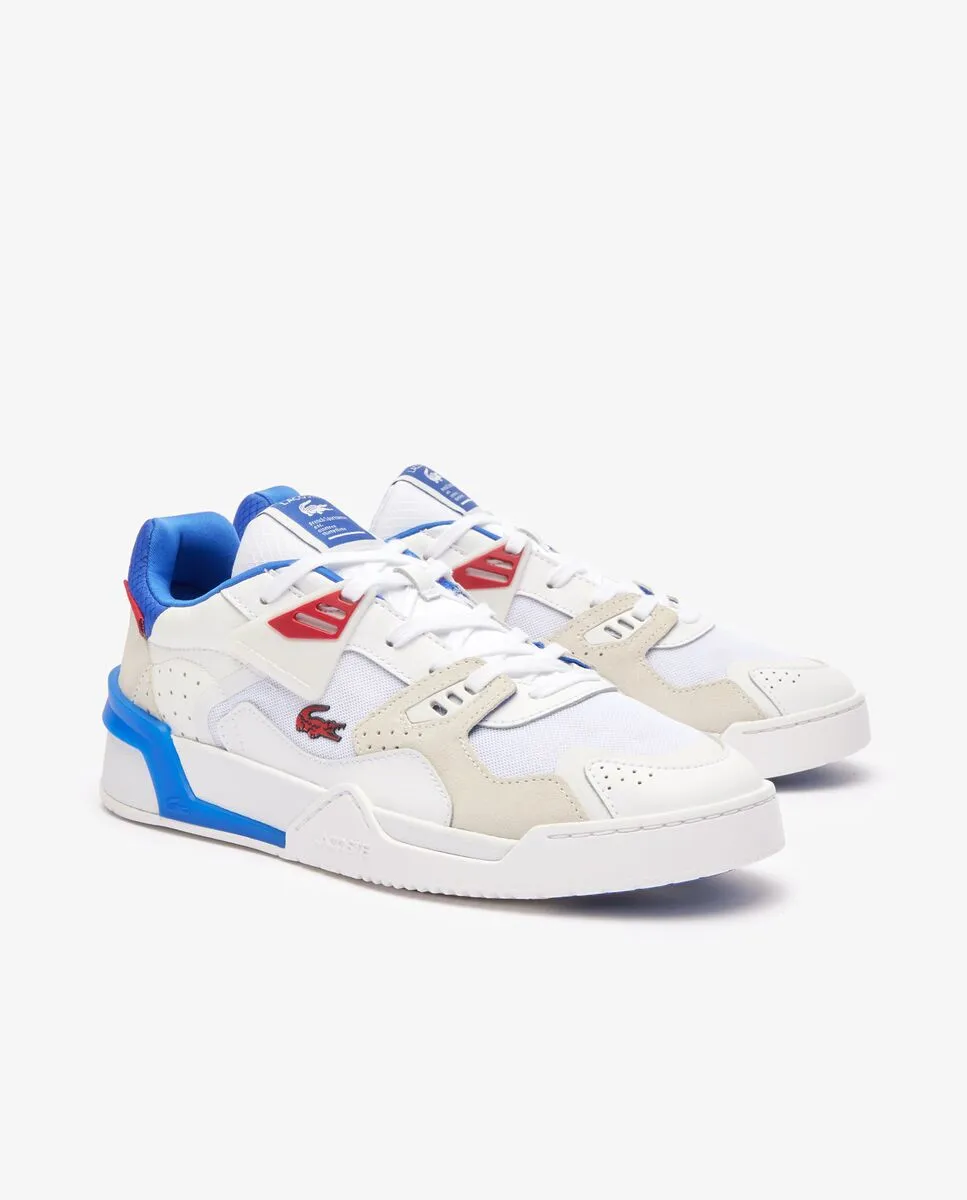 LACOSTE White Men’s LT 125 Contrasted Tongue Leather Trainers