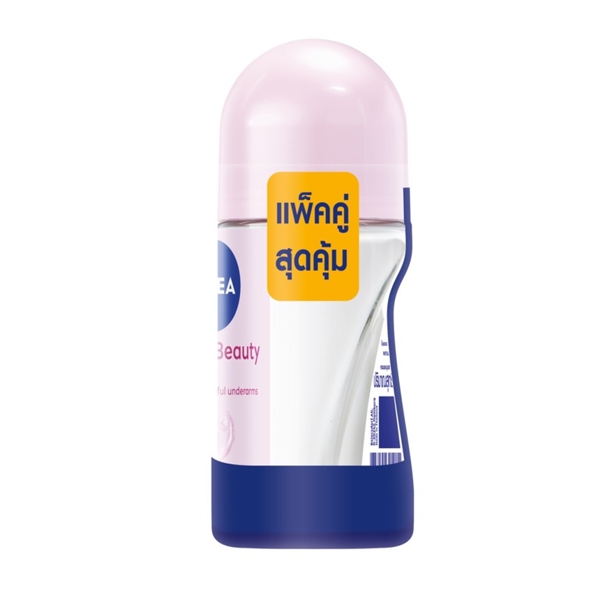 Nivea Roll On Pearl  Beauty 50 Ml.Twin Pack โรลออน ลดเหงื่อ ระงับกลิ่นกาย