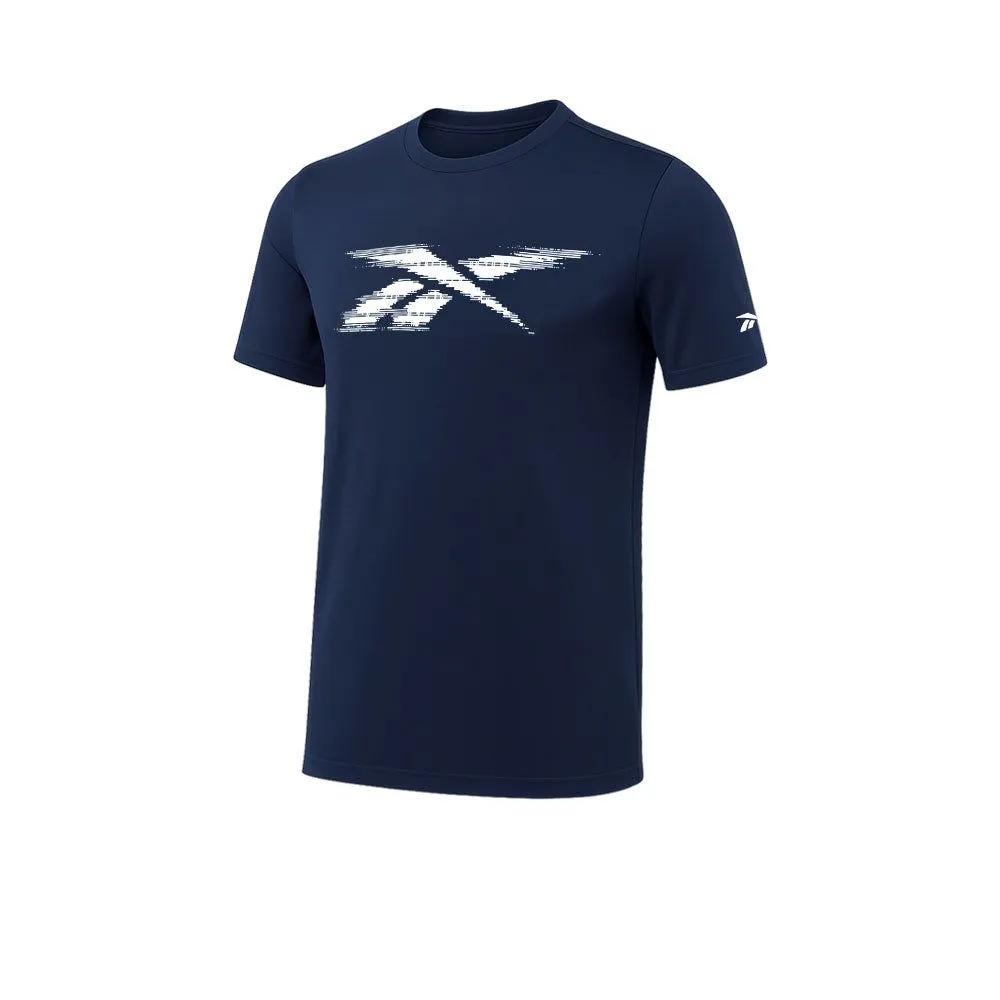 REEBOK Men Training T-Shirt Easy Fit Graphic Blue - RE099AP052ELTH Size - XS