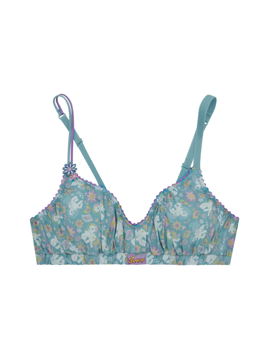 SABINA MY LITTLE PONY WIRELESS BRA - DARK GREEN