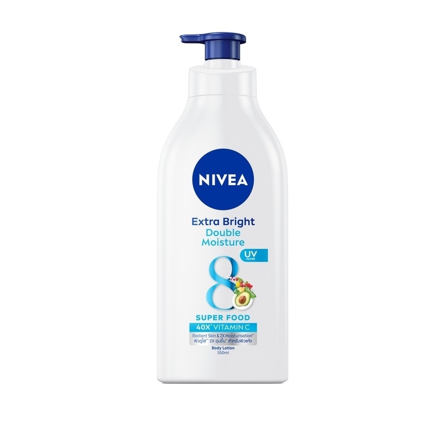 Nivea Extra Bright Double Moisture Body Lotion 550 Ml. โลชั่น บำรุงผิว