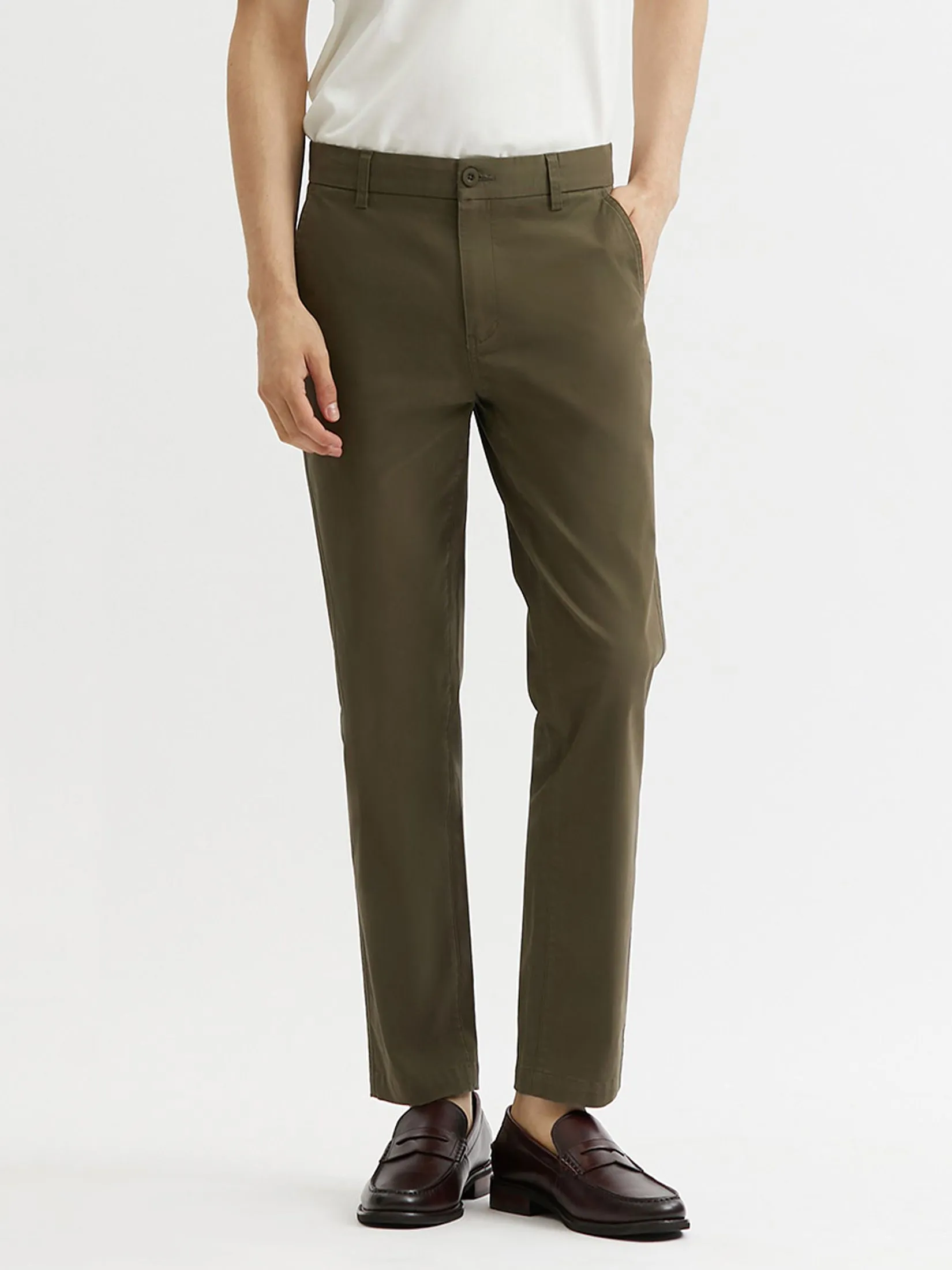 DAPPER DAPPER Everyday Stretch Chino Pants Olive Green