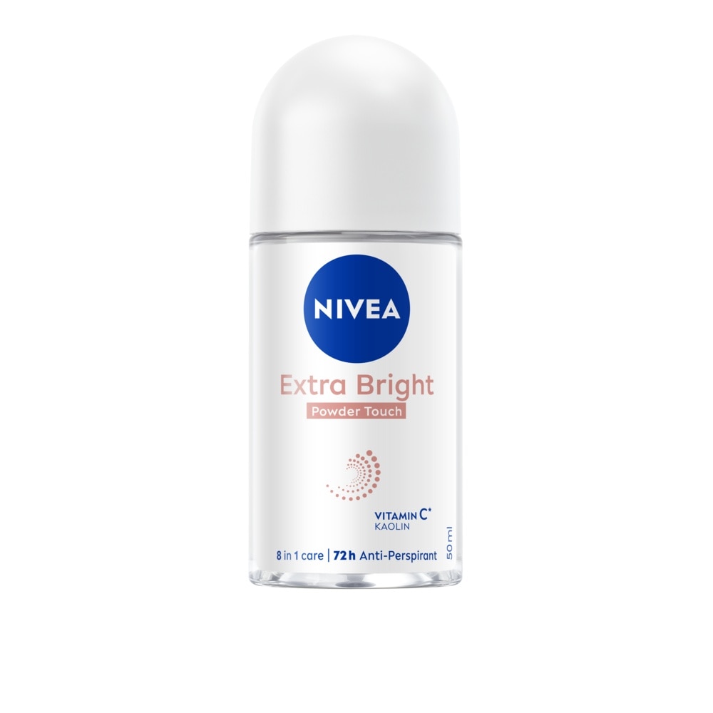 Nivea Roll On Extra Bright Powder 50 Ml. โรลออน ระงับกลิ่นกาย