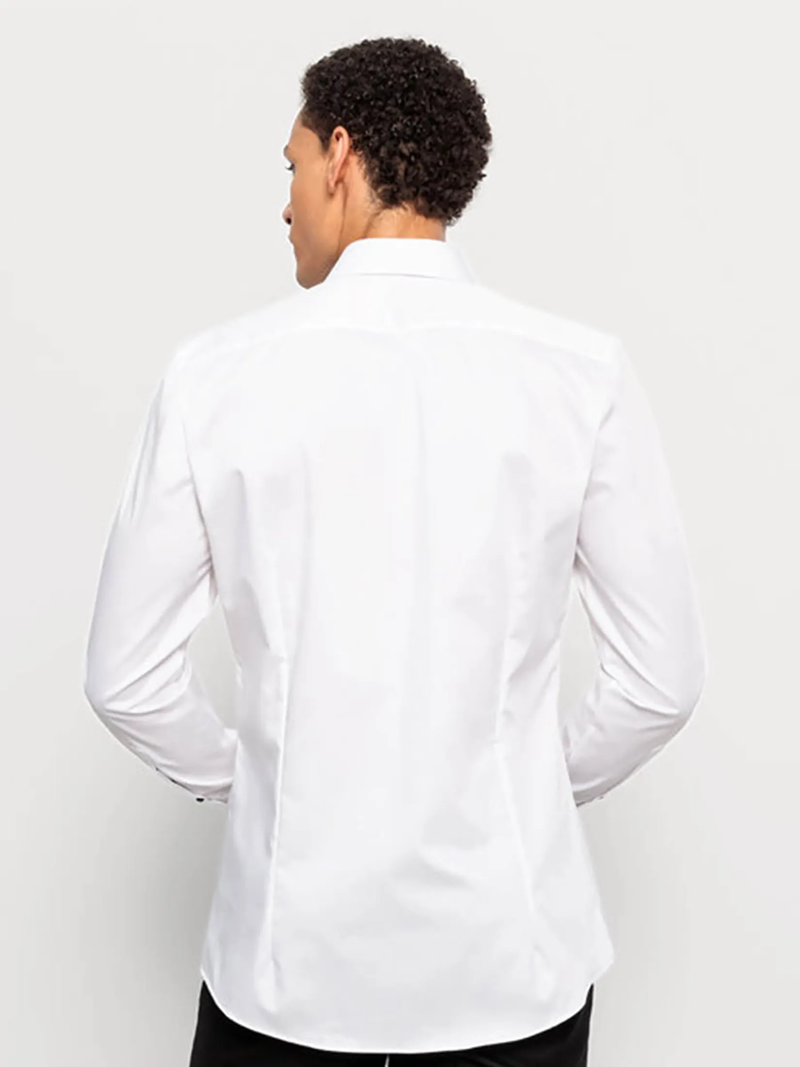 OLYMP MEN SHIRT LONG SLEEVES BUSINESS SHIRT SUPER SLIM FIT WHITE