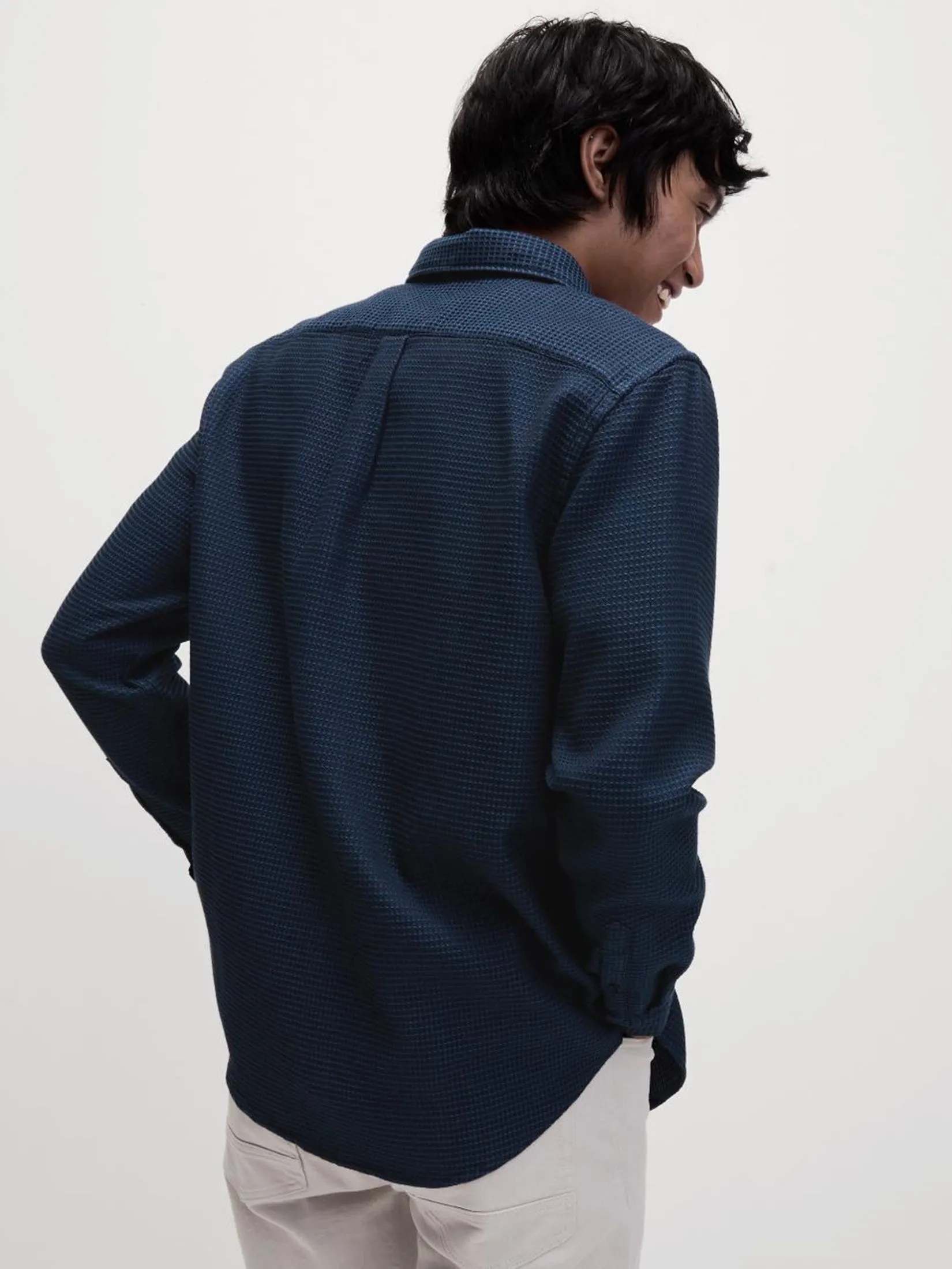 MARKS & SPENCER Men Shirt Pure Cotton Textured