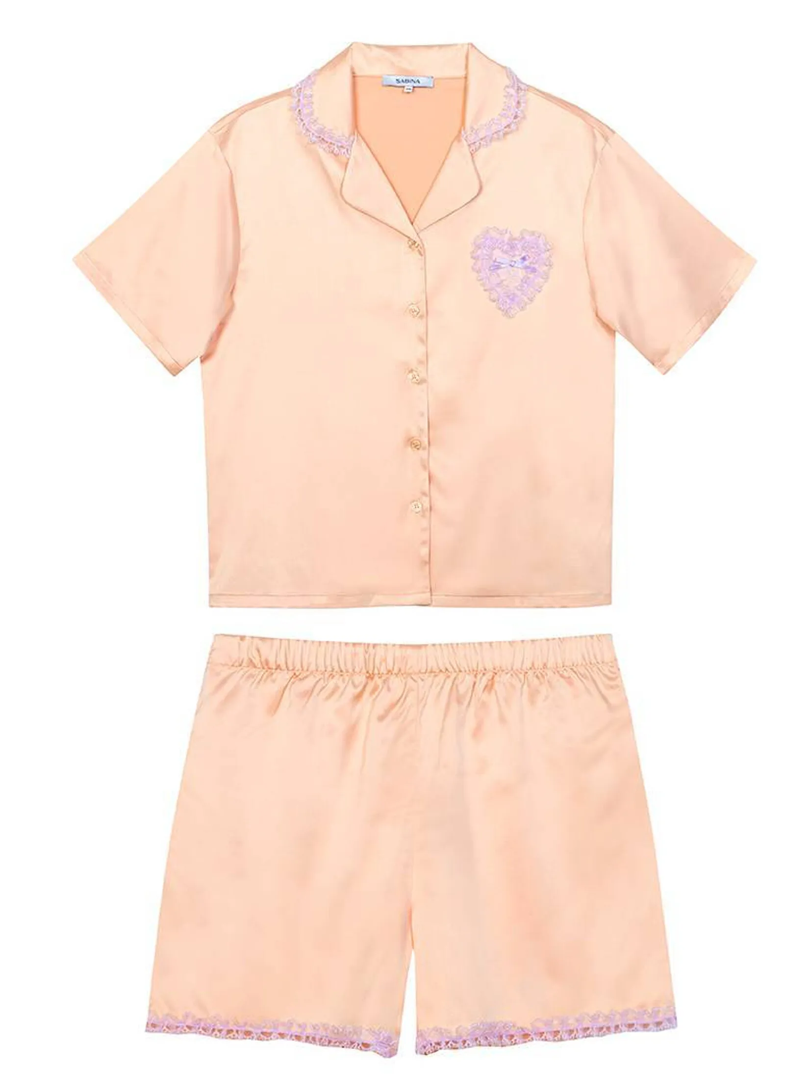 SABINA Sleepwear Woman Pajamas Set - Light Orange