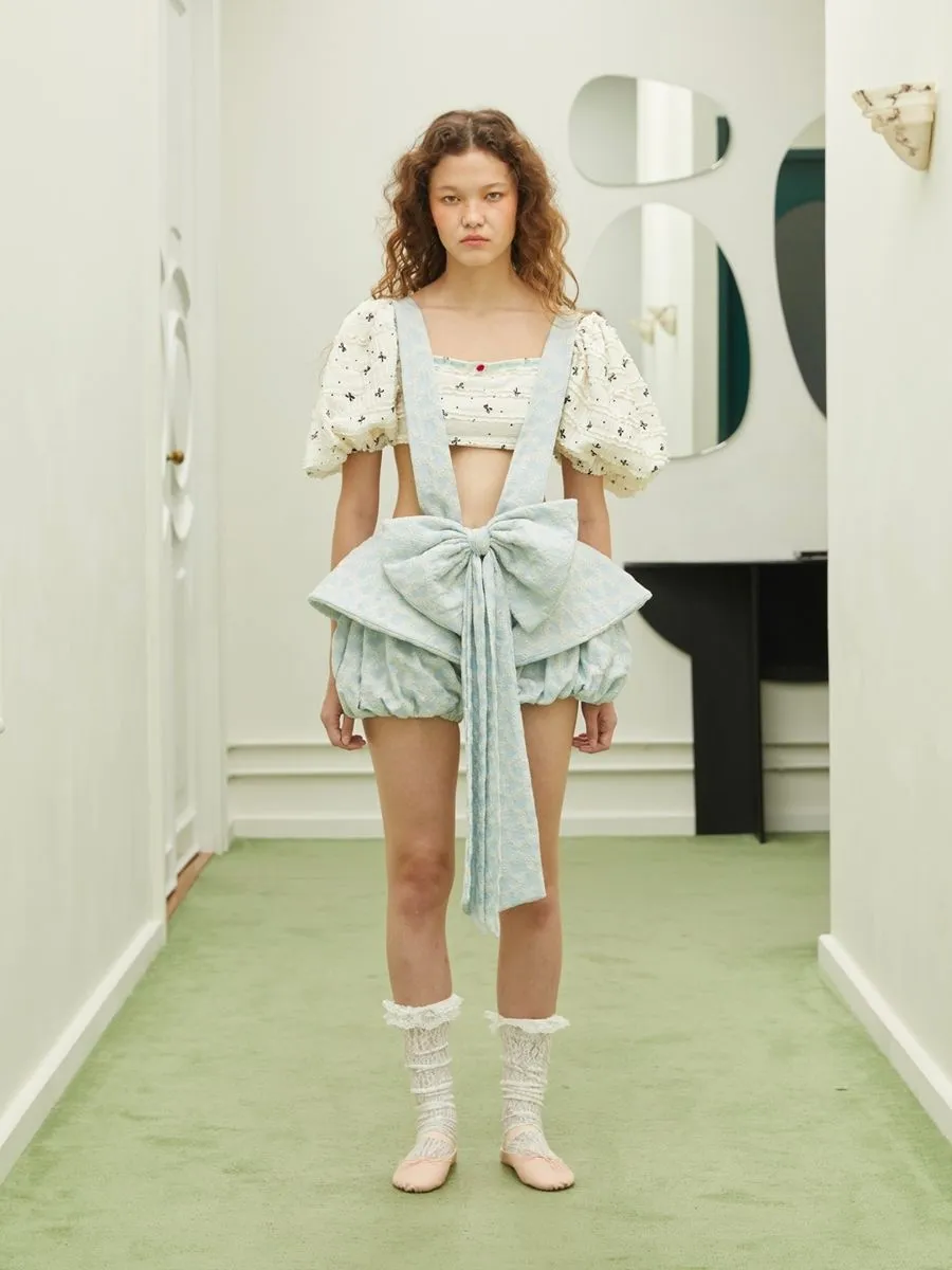 BLACKDOG BKK Light blue Bow sunsuit