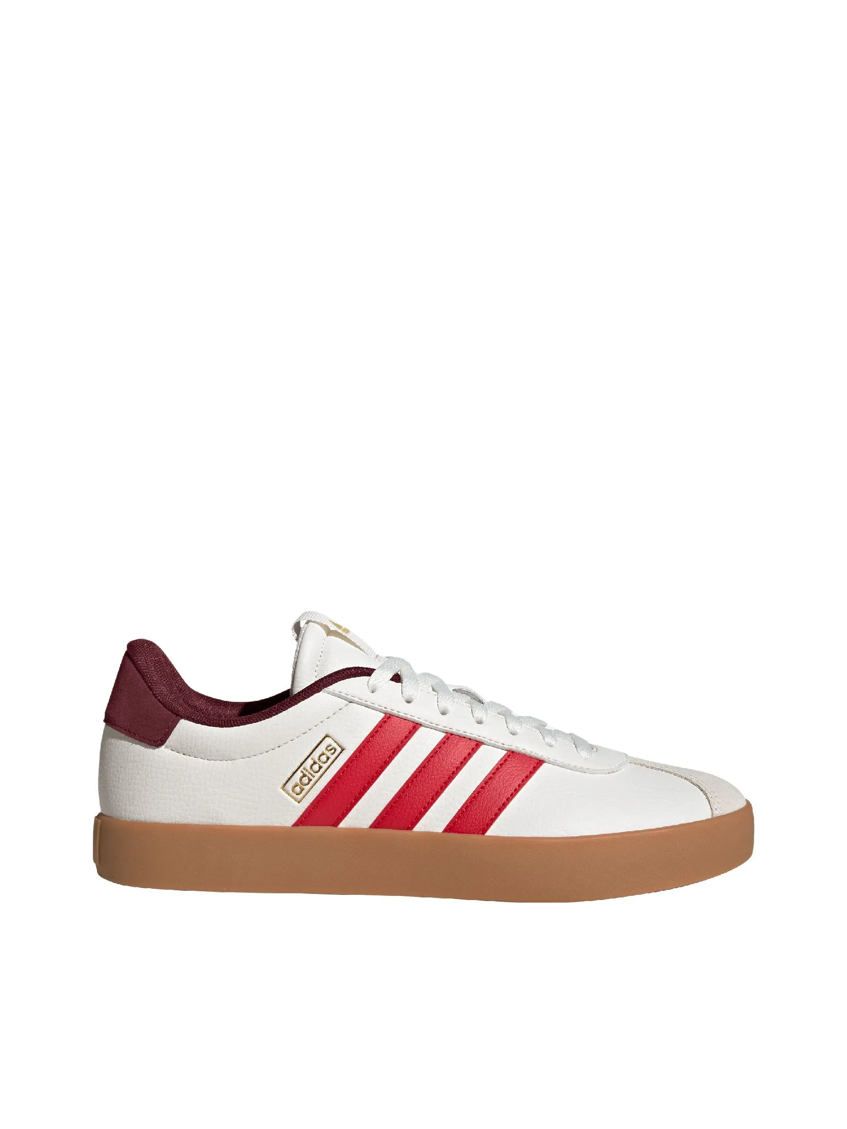 ADIDAS Men Sneakers VL Court 3.0 JR8633 White / Core White / Shadow Red / Better Scarlet