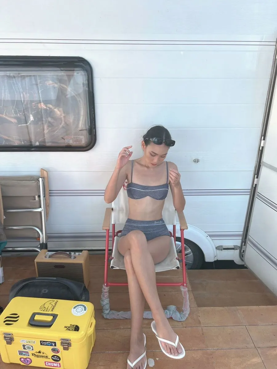 BEWISH ANANA Poise glitter two-piece PGTTP05 Lycra