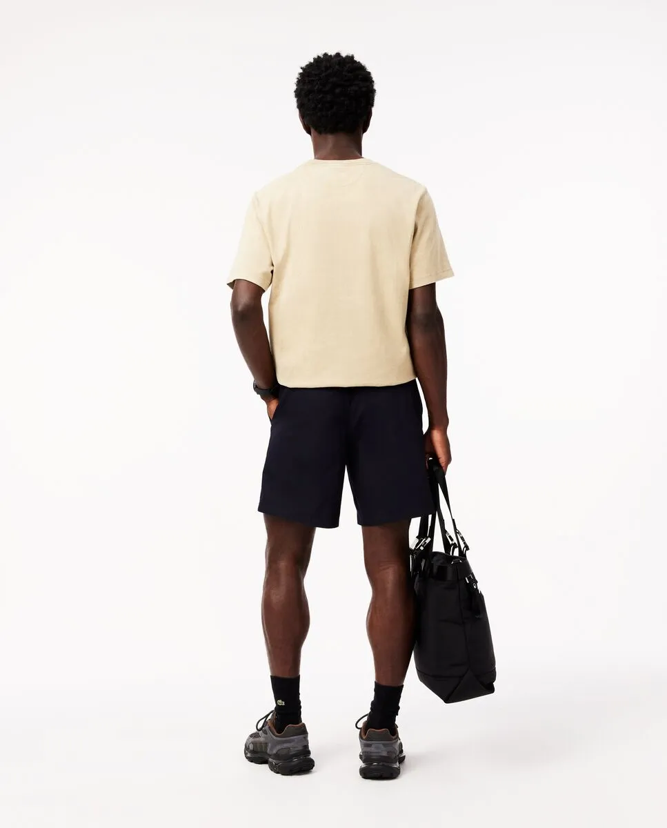 LACOSTE Relaxed Fit Poplin Shorts Blue