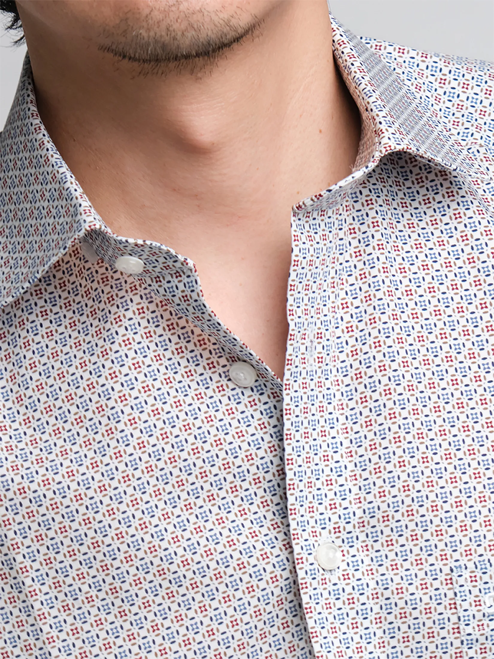 OLYMP MEN SHIRT SHORT SLEEVES CASUAL SHIRT MODERN FIT WHITE